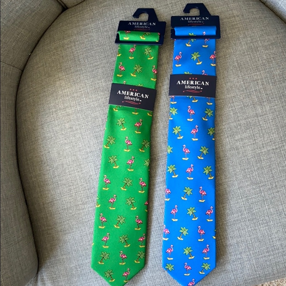 2 NWT American Lifestyle 🦩Neck Ties 👔